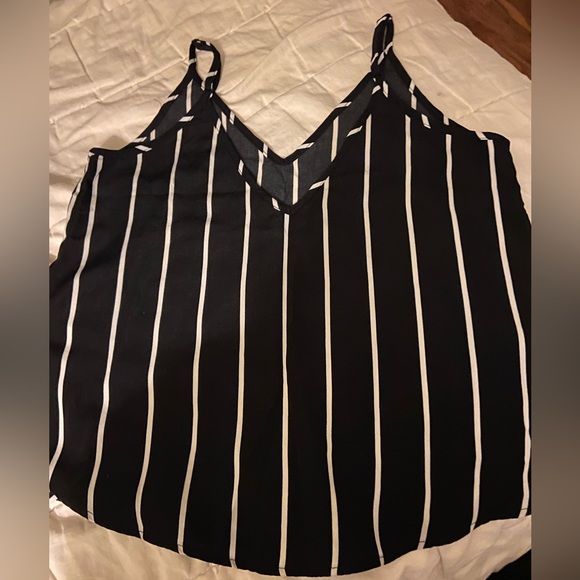double v-neck striped cami top from shein. barely ever worn, in good condition - Picture 2 of 2